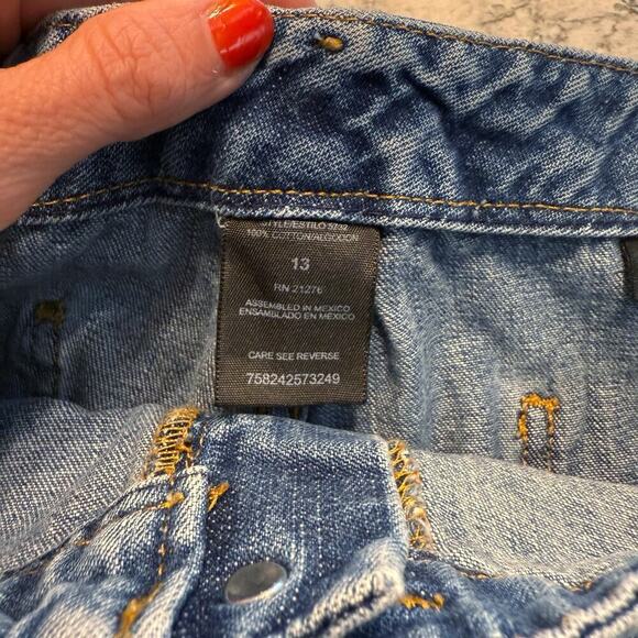 Vintage No Boundaries Shorts Size 13 Low Rise Y2K 90s Button Fly Denim Cotton - Picture 5 of 10